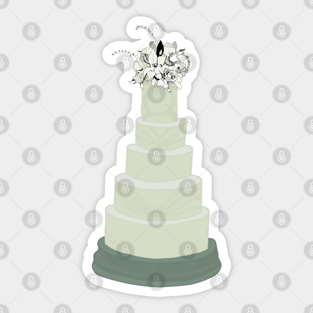 A Delicate Wedding Cake Sticker by DiegoCarvalho